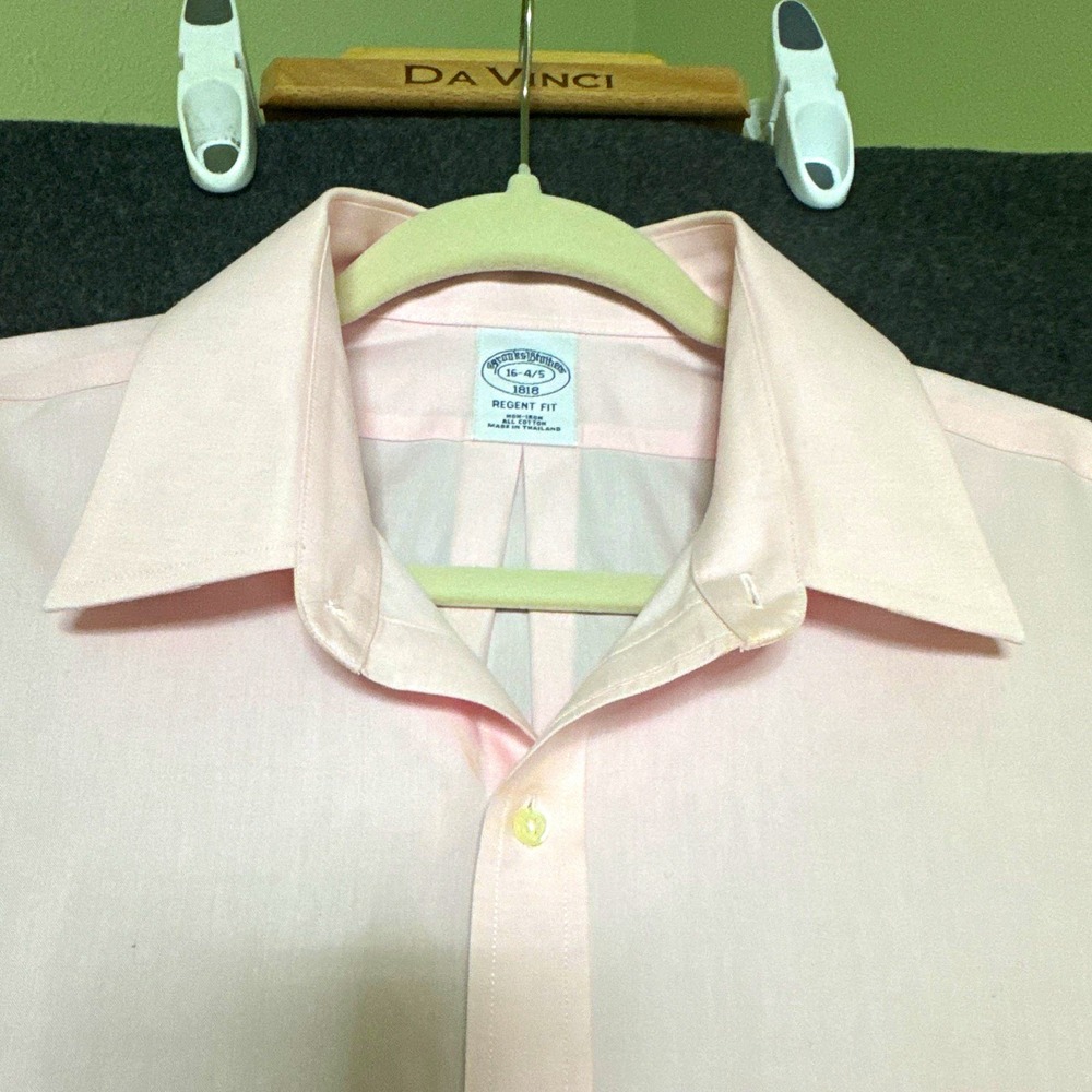 Brooks Brothers 1818 Regent Fit Non-Iron Cotton Pink Shirt 16 4/5 34/35